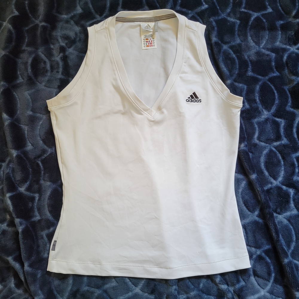 Adidas Women's White Sleeveless Top